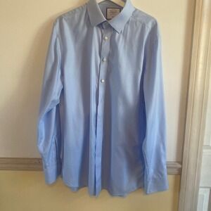 Charles Tyrwhitt Mens Slim Fit Non Iron Light Blue Dress Shirt 17 36